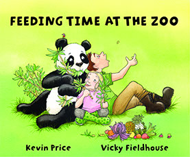 Children's book Feeding time at the Zoo by Kevin Price and Vicky Fieldhouse